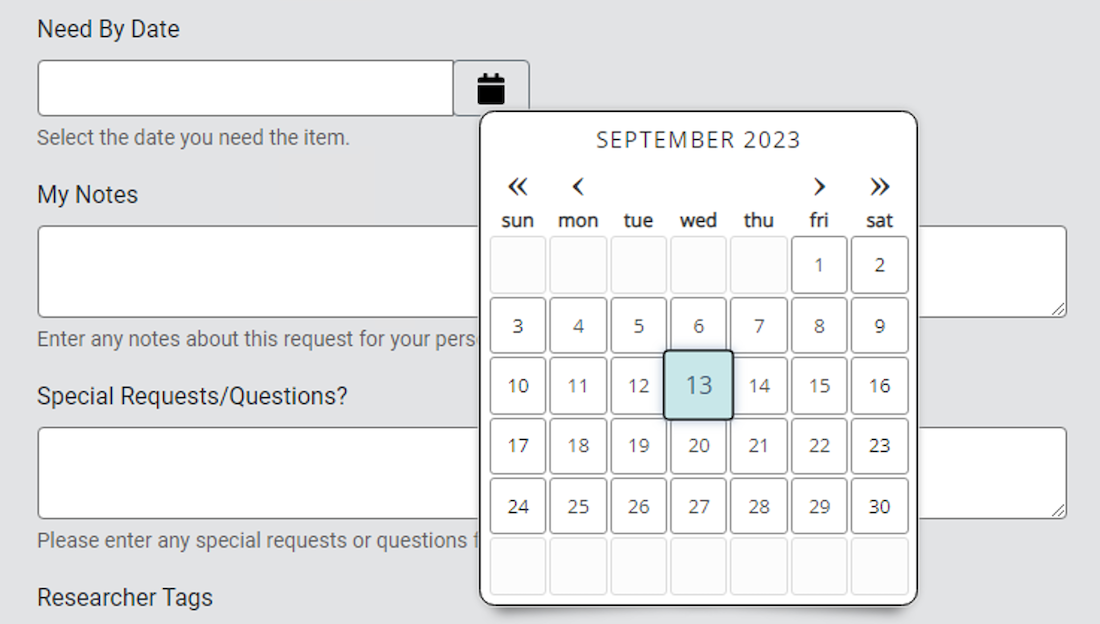 Custom Date Picker